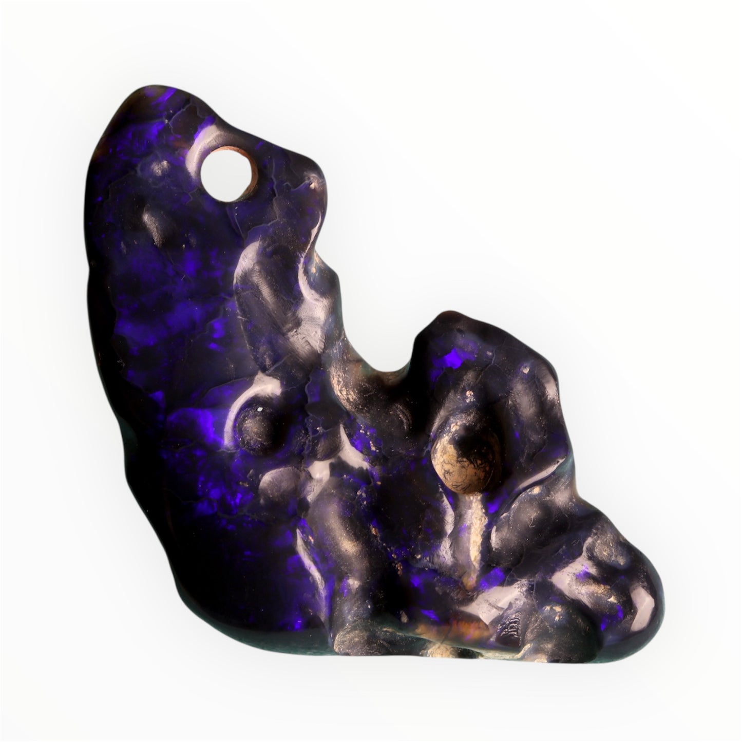 Lightning Ridge Blue & Purple Opal Carving (#2050)